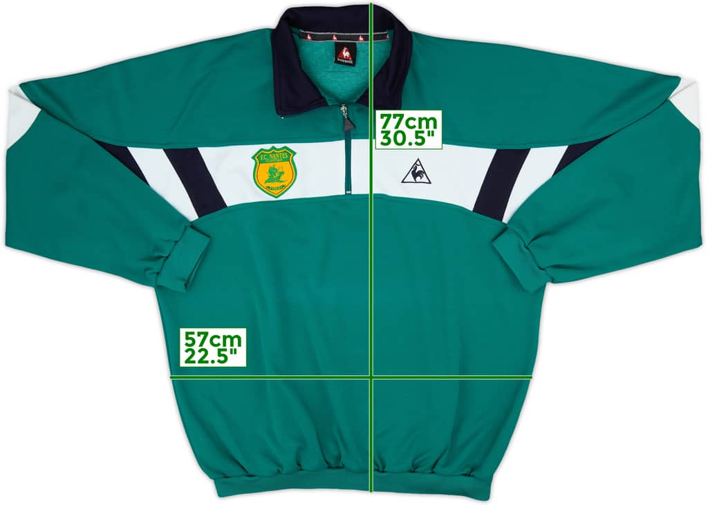 2004-05 Nantes Le Coq Sportif 1/4 Zip Training Top - 10/10 - (XXL)