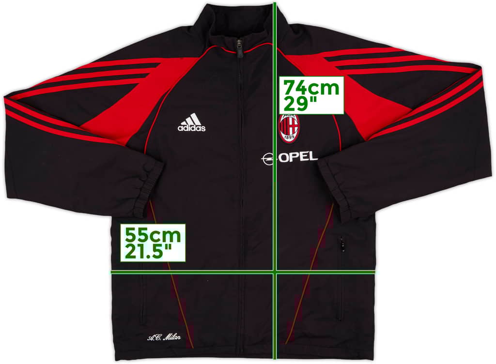 2005-06 AC Milan adidas Track Jacket - 8/10 - (M)