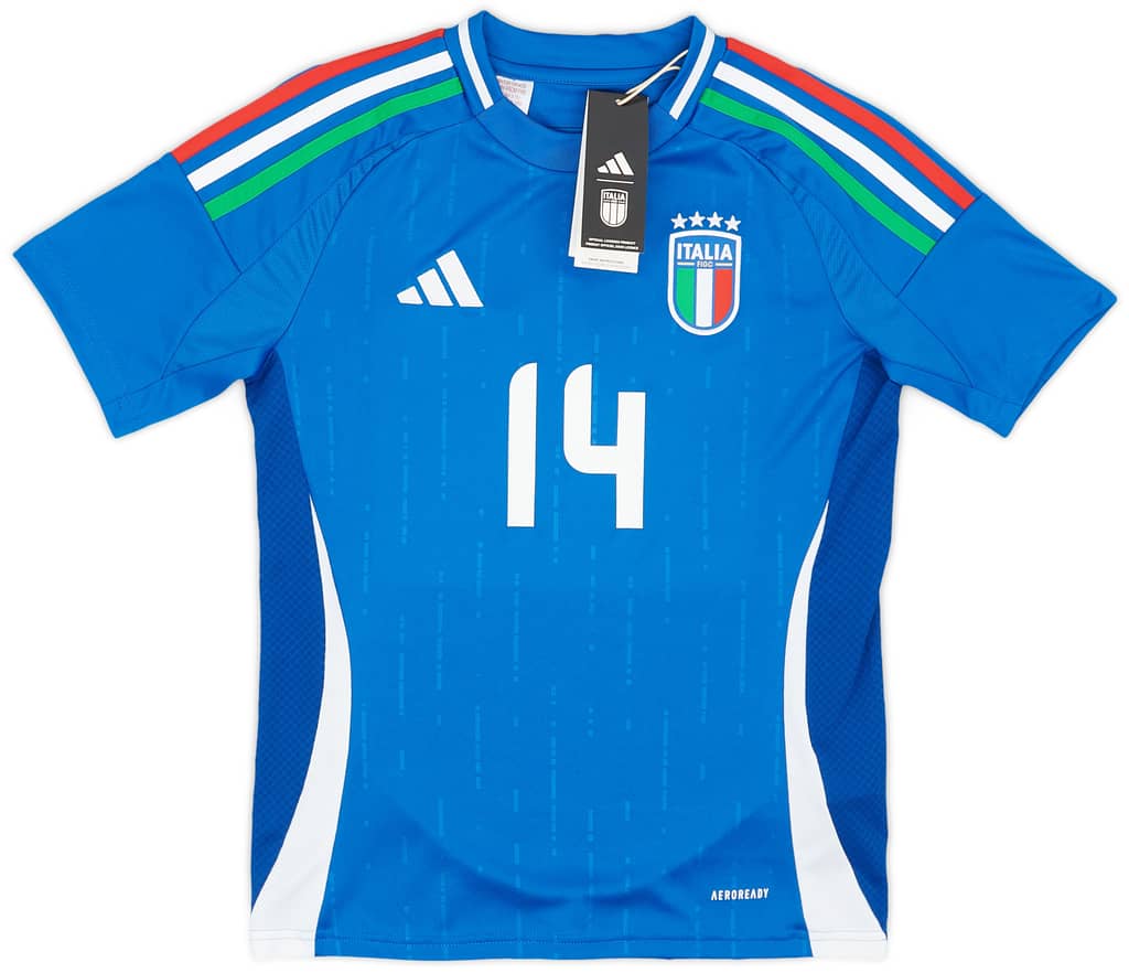 2024-25 Italy Home Shirt Chiesa #14 (KIDS)