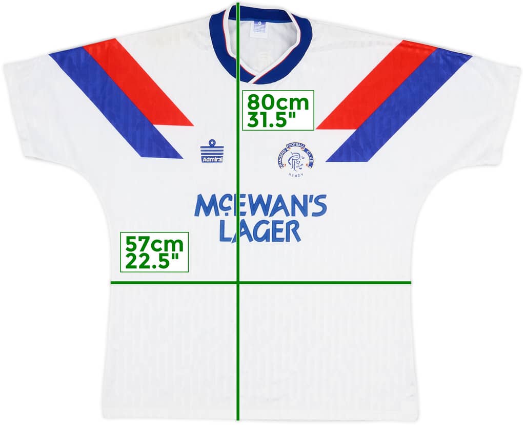 1990-92 Rangers Away Shirt - 8/10 - (XL)