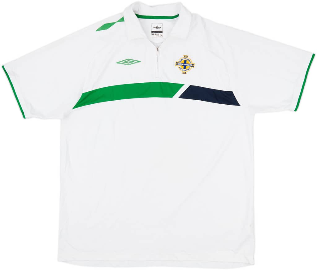 2007-08 Northern Ireland Umbro 1/4 Zip Polo Shirt - 9/10 - (XXL)