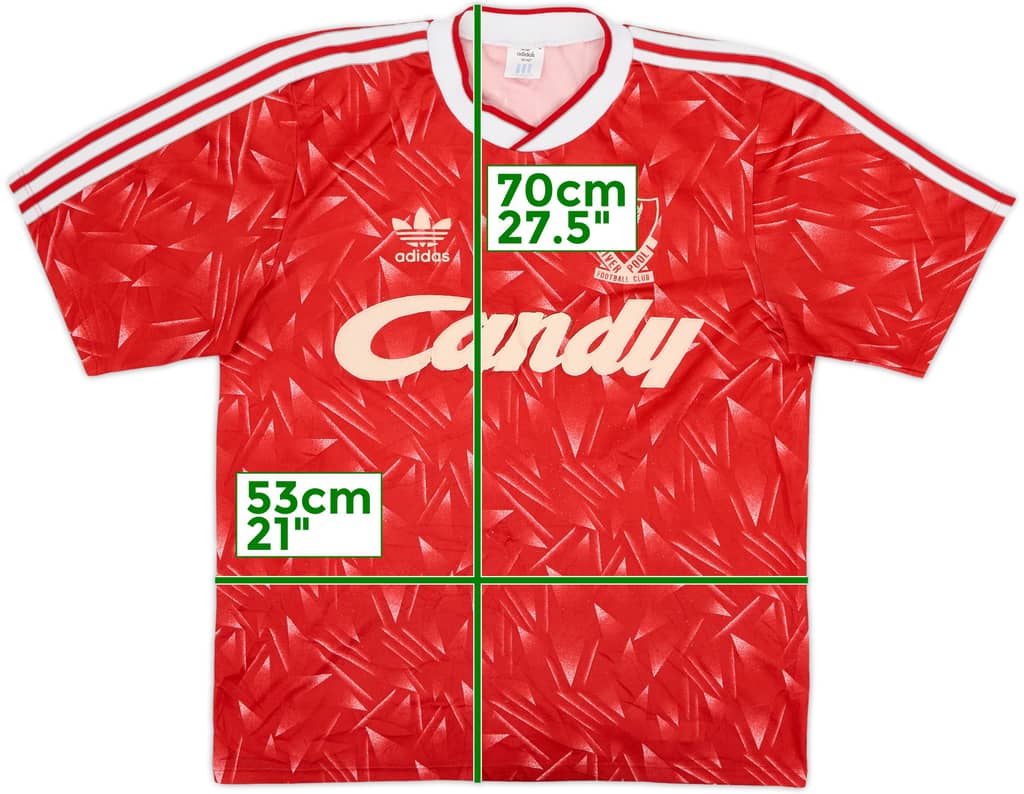 1989-91 Liverpool Camiseta Local - 5/10 - (M/L)