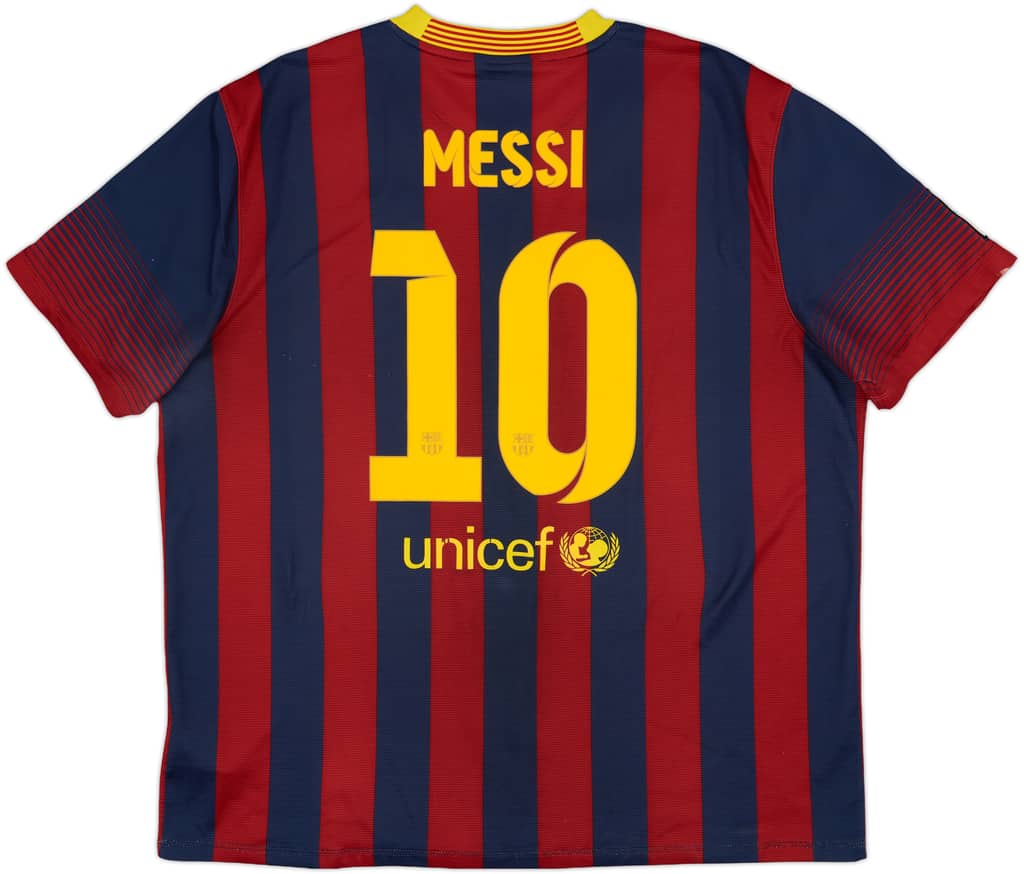 2013-14 Barcelona Home Shirt Messi #10 - 7/10 - (XXL)