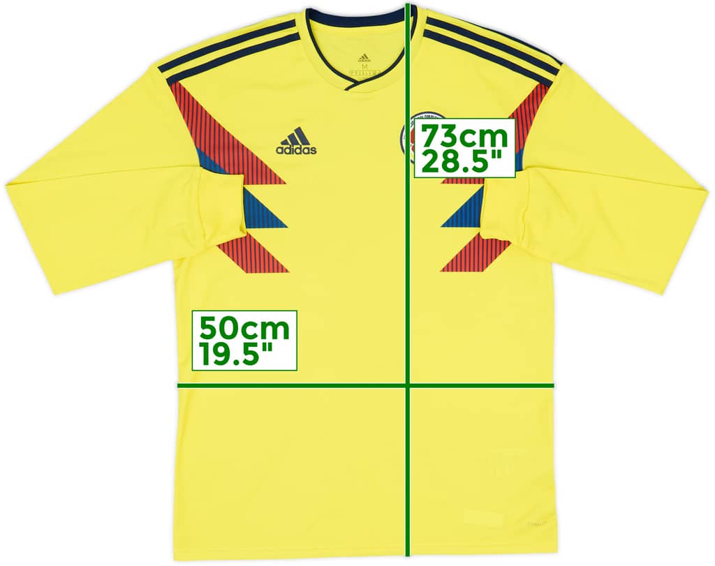 2018-19 Colombia Home L/S Shirt - 10/10 - (M)