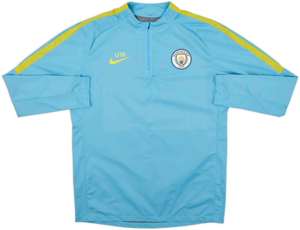 Top de entrenamiento con cierre de 1/4 versión jugador Nike del Manchester City 2016-17 - 7/10 - (L)