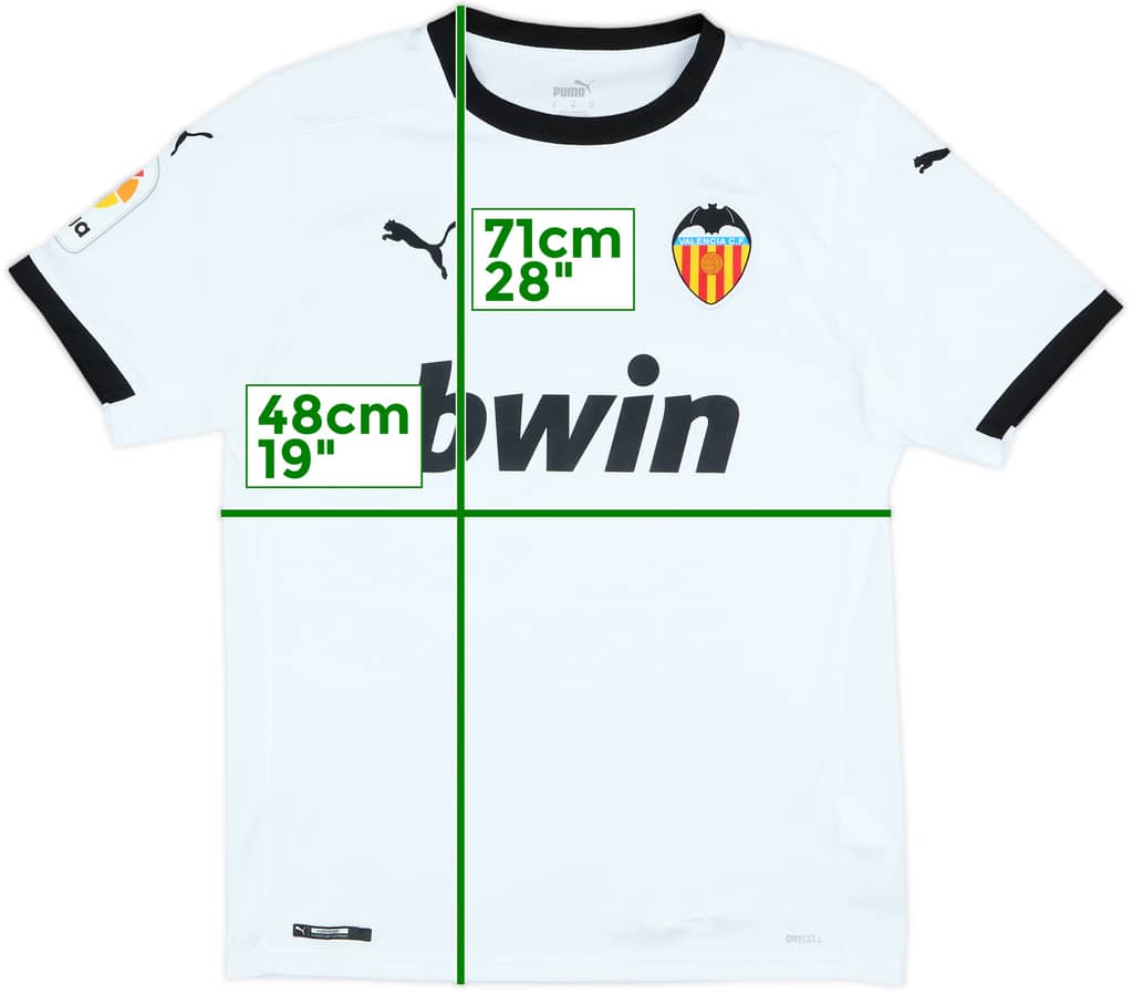 2020-21 Valencia Home Shirt - 8/10 - (M)