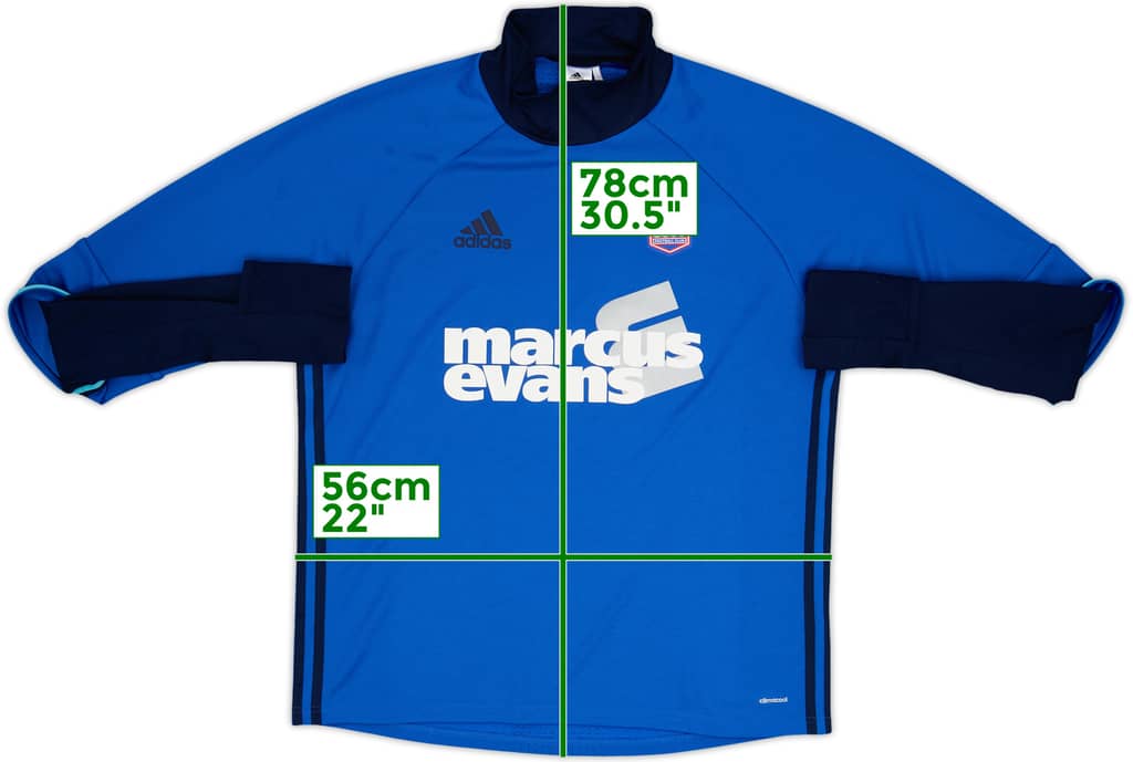 2015-16 Ipswich adidas Sweat Top - 10/10 - (L)