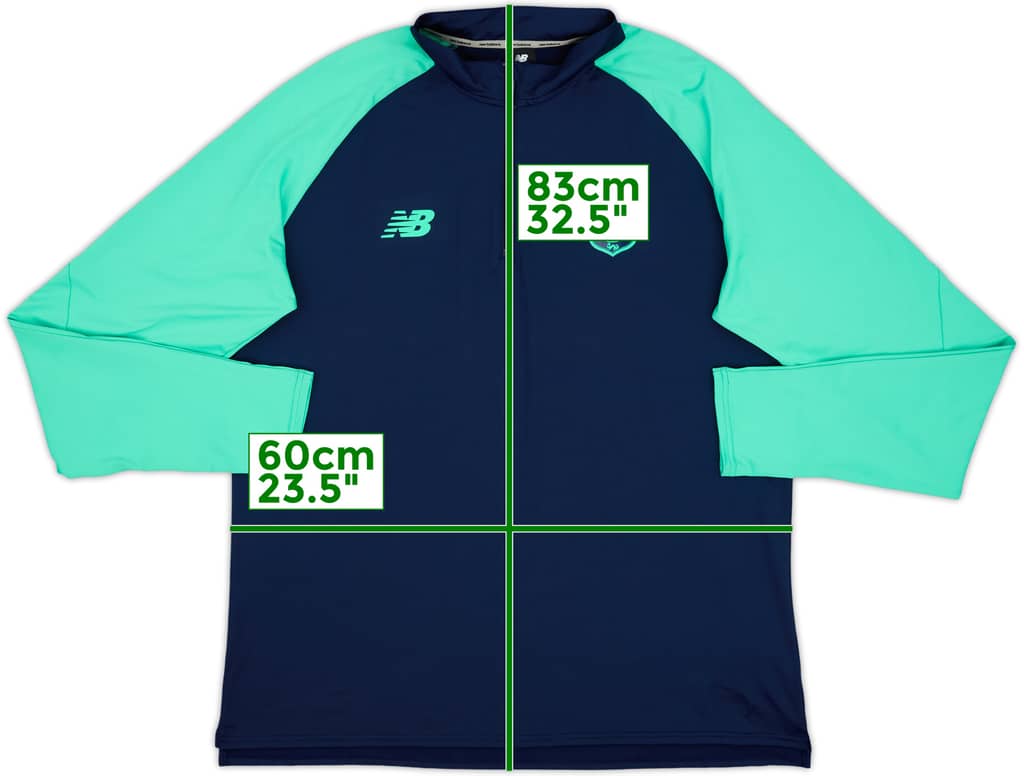 Top de entrenamiento con cremallera de 1/4 New Balance del Cardiff City 2023-24 - 8/10 - (XXL)
