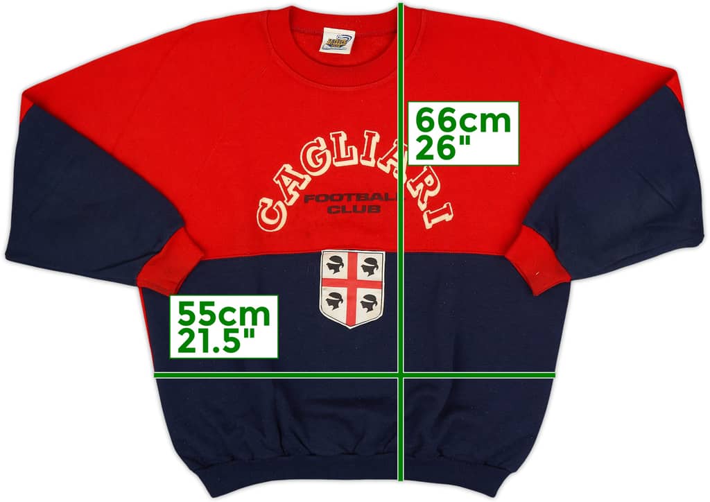 1990-91 Cagliari Le Felpe Dei Grandi Club Sweat Top - 7/10 - (M)