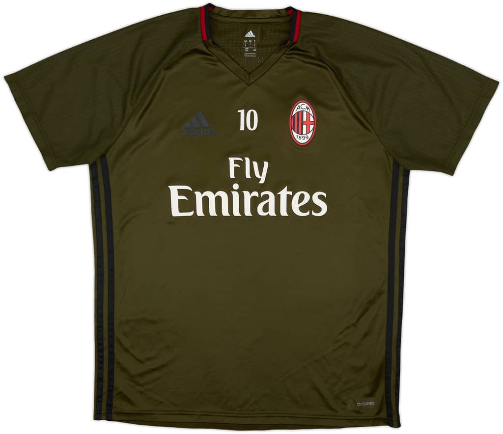 2016-17 AC Milan adizero Player Issue Training Shirt #10 (Honda) - 8/10 - (L)