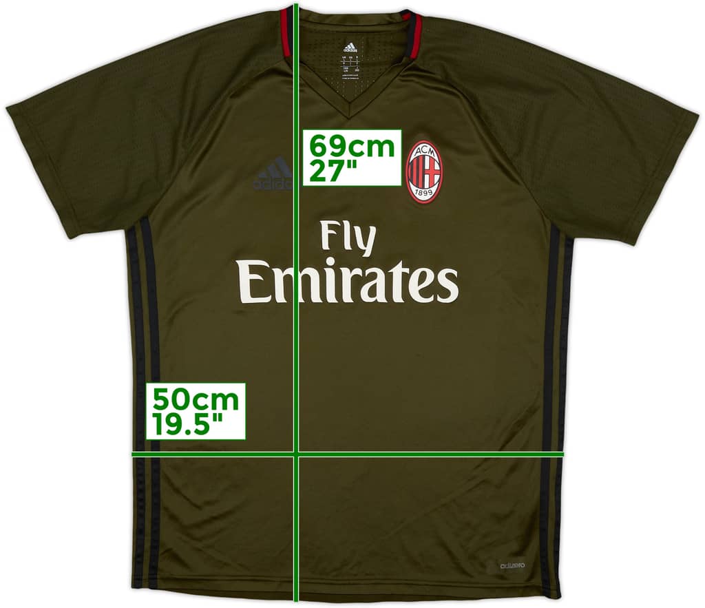 2016-17 AC Milan adizero Player Issue Training Shirt #10 (Honda) - 8/10 - (L)