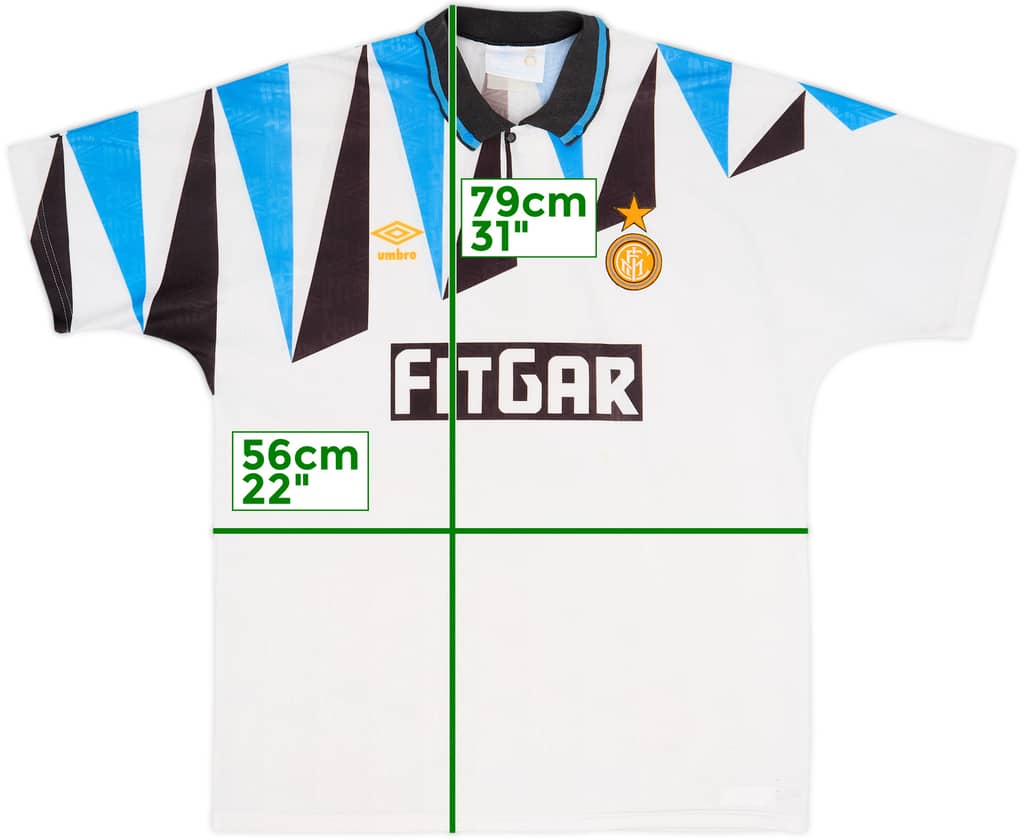 1991-92 Inter Milan Away Shirt - 6/10 - (XL)