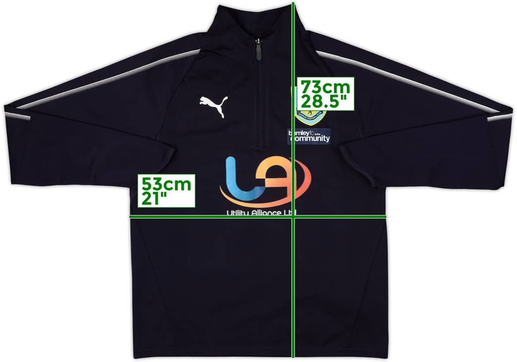 2018-19 Burnley Community Puma 1/4 Zip Training Top - 8/10 - (M)