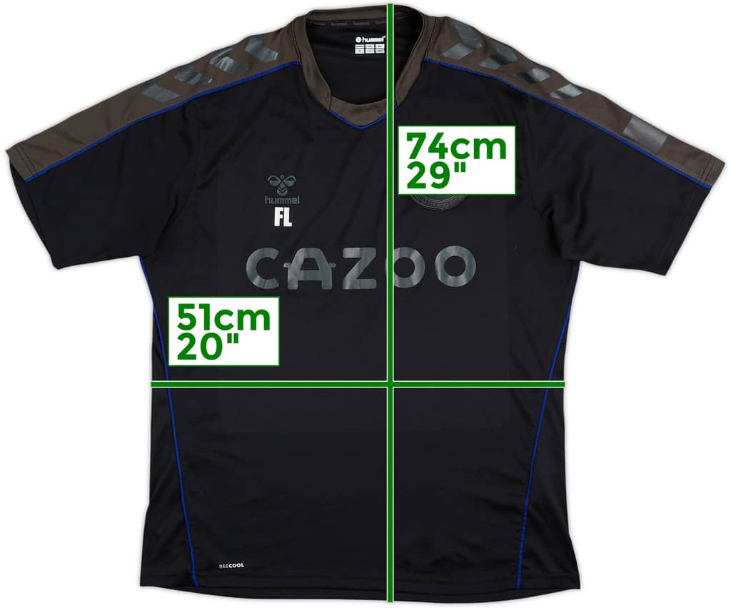 2020-21 Everton Hummel Staff Issue Training Shirt FL - 9/10 - (XL)