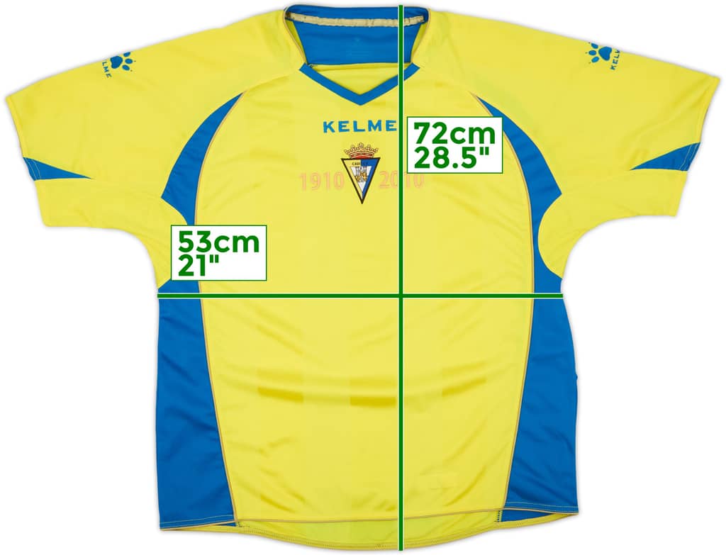 2010-11 Cadiz Home Shirt - 9/10 - (L)