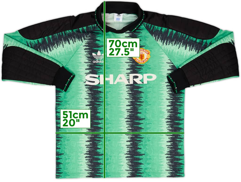 1990-92 Manchester United GK Shirt - 7/10 - (M)