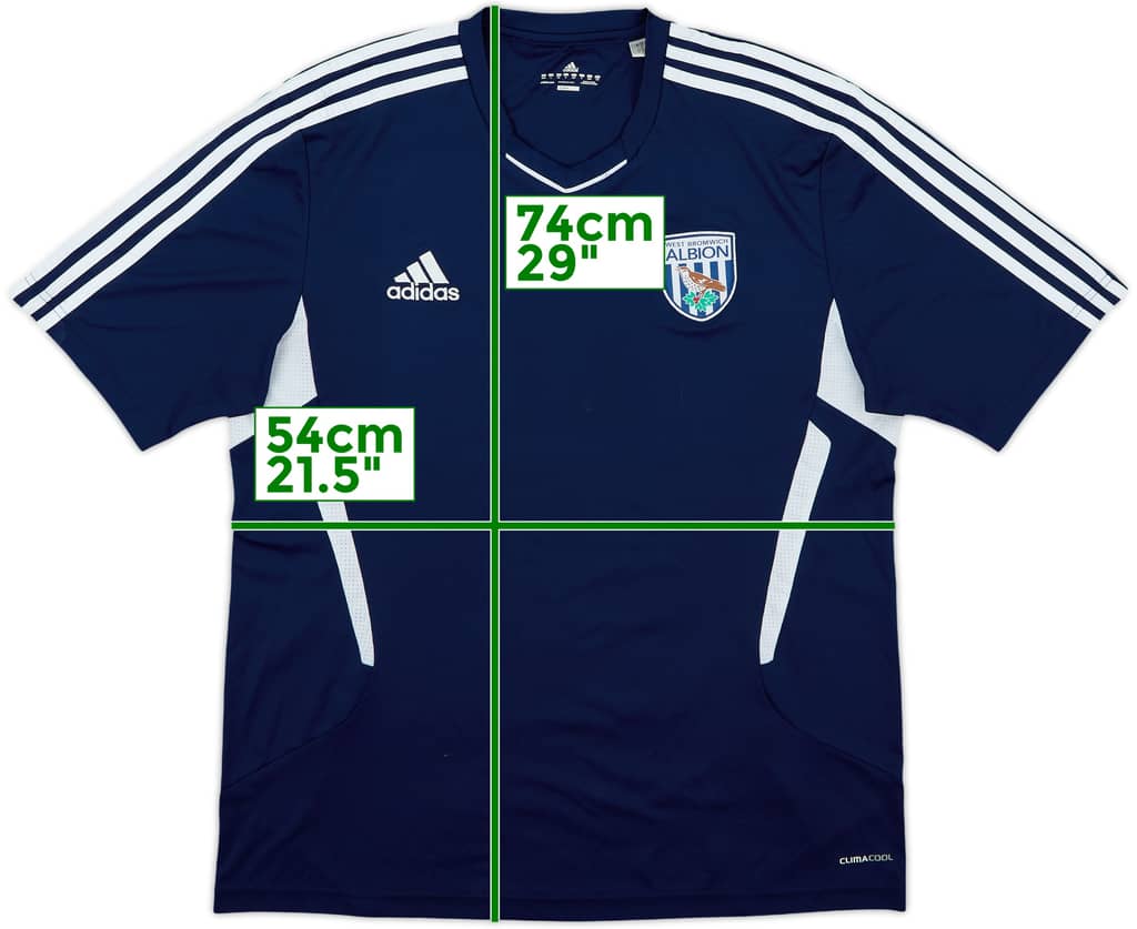 Camiseta de entrenamiento adidas del West Brom 2010-11 - 7/10 - (L)