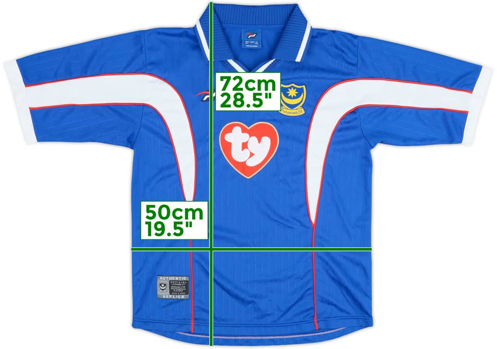 2002-03 Portsmouth Home Shirt - 8/10 - (S)