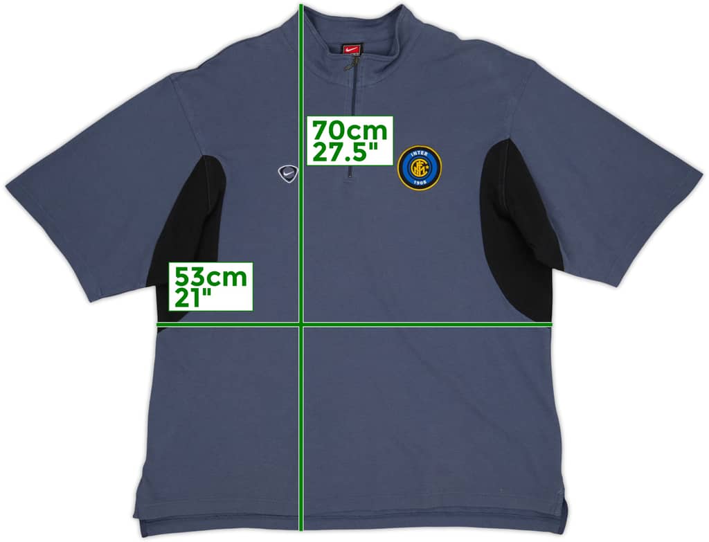 2000-01 Inter Milan Nike 1/4 Zip Training Top - 8/10 - (XL)