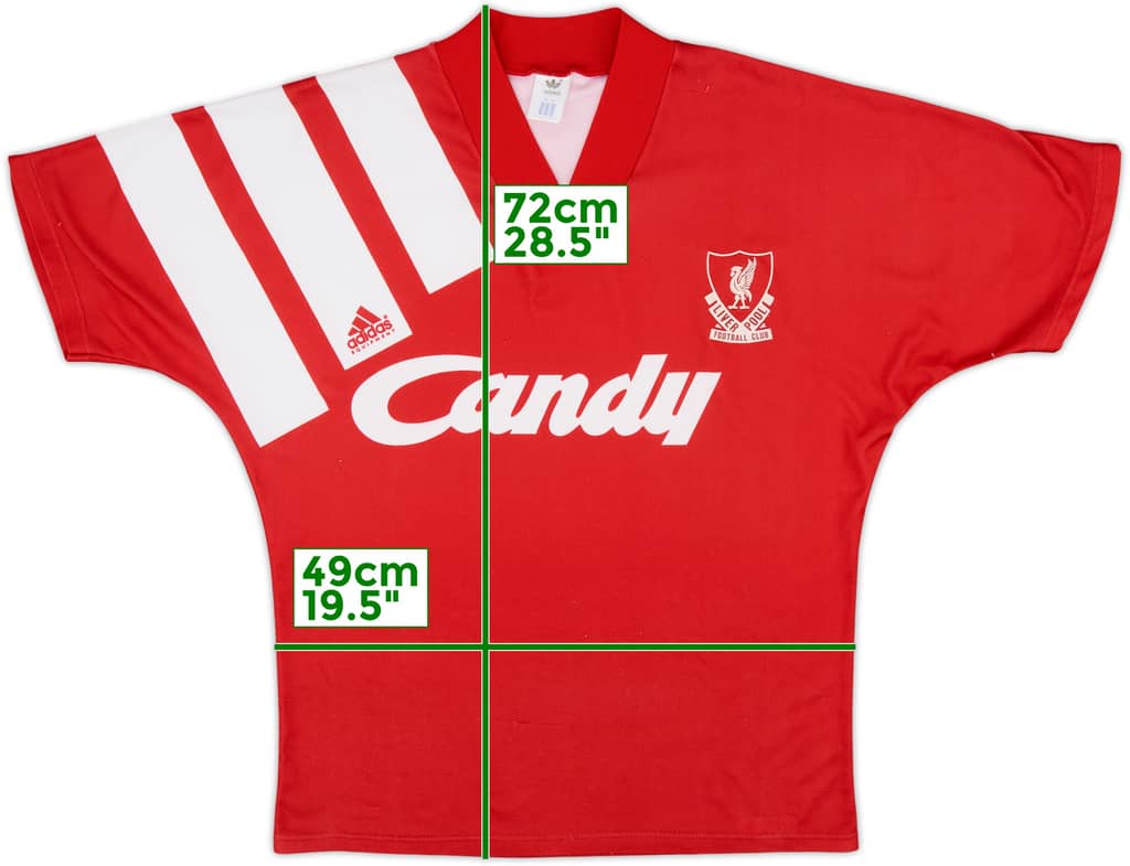 1991-92 Liverpool Home Shirt - 8/10 - (M)