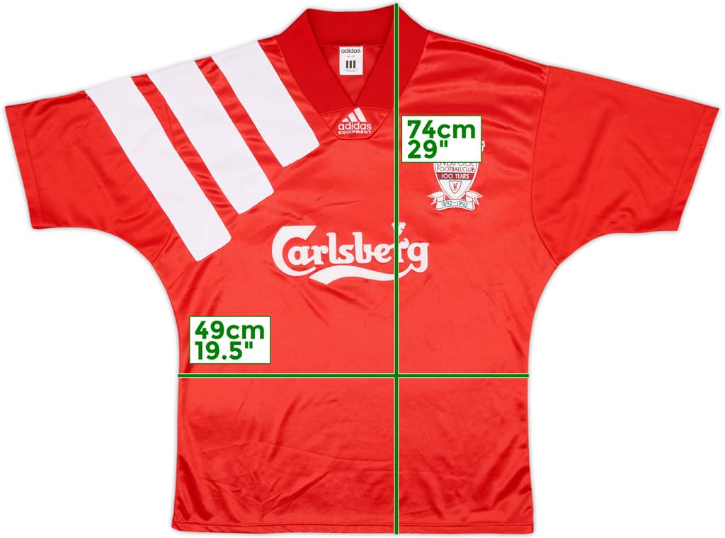 1992-93 Liverpool Centenary Home Shirt - 8/10 - (M/L)