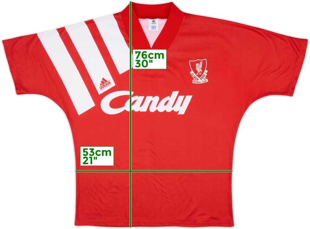 1991-92 Liverpool Home Shirt - 8/10 - (L)