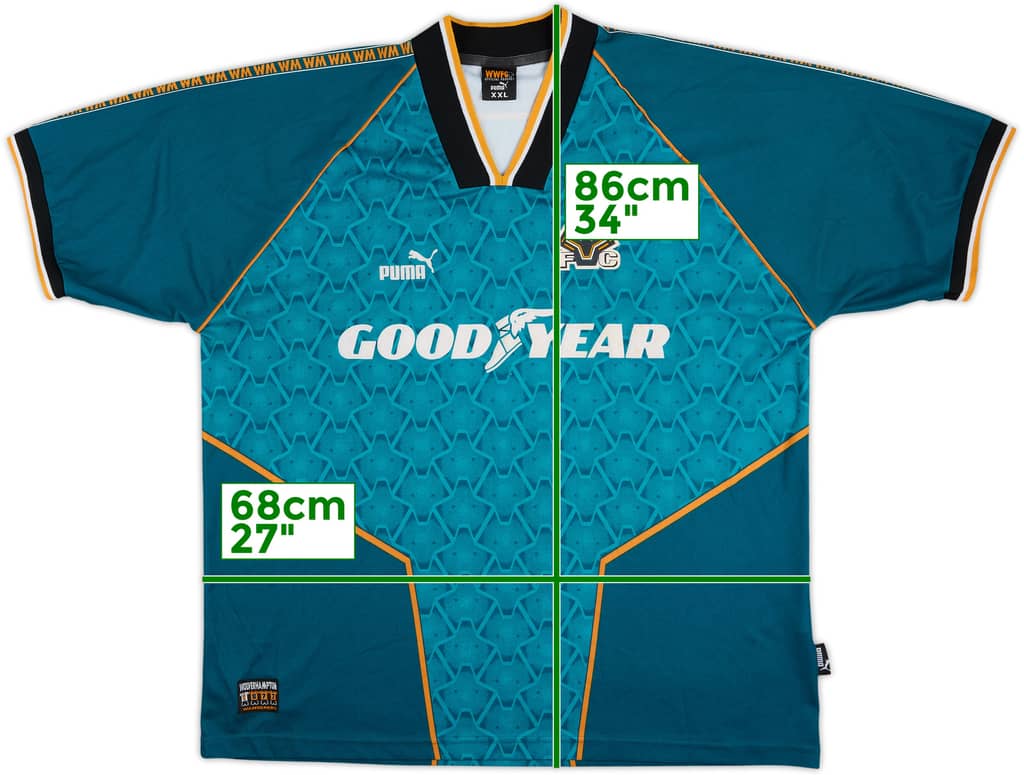 1996-97 Wolves Away Shirt - 8/10 - (XXL)