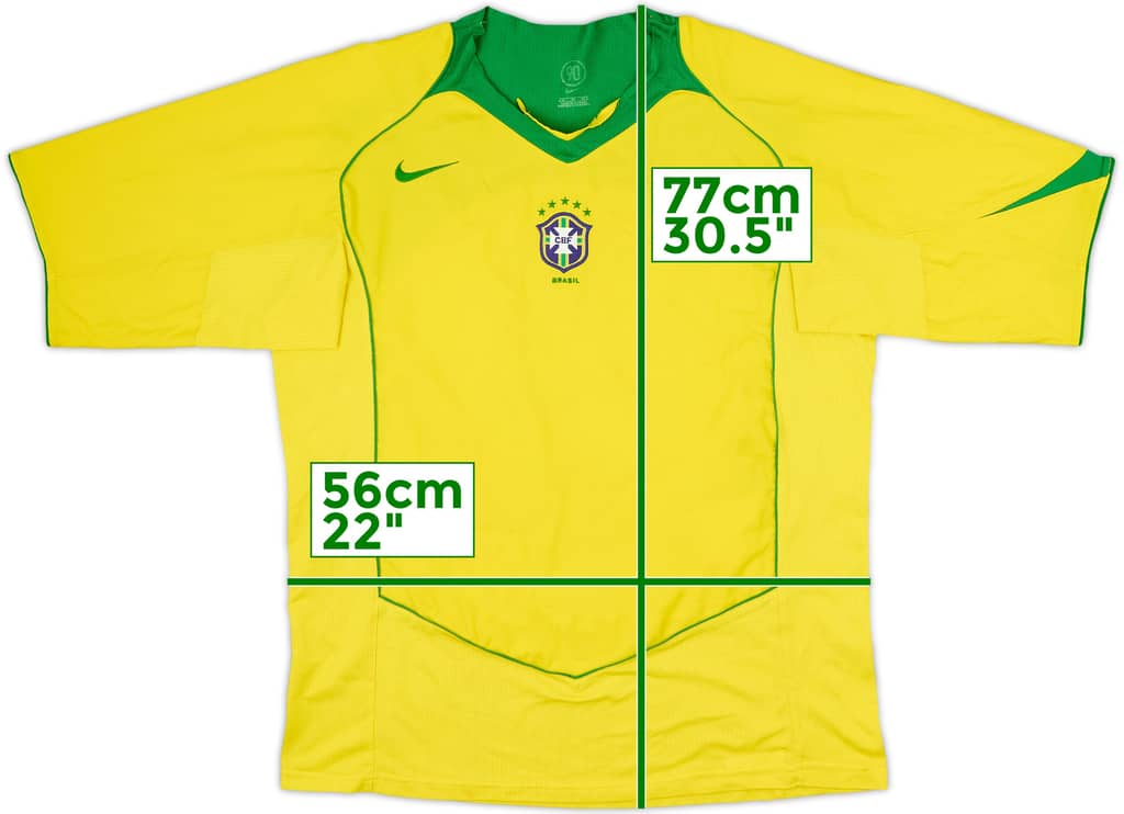 2004-06 Brazil Home Shirt - 5/10 - (XL)