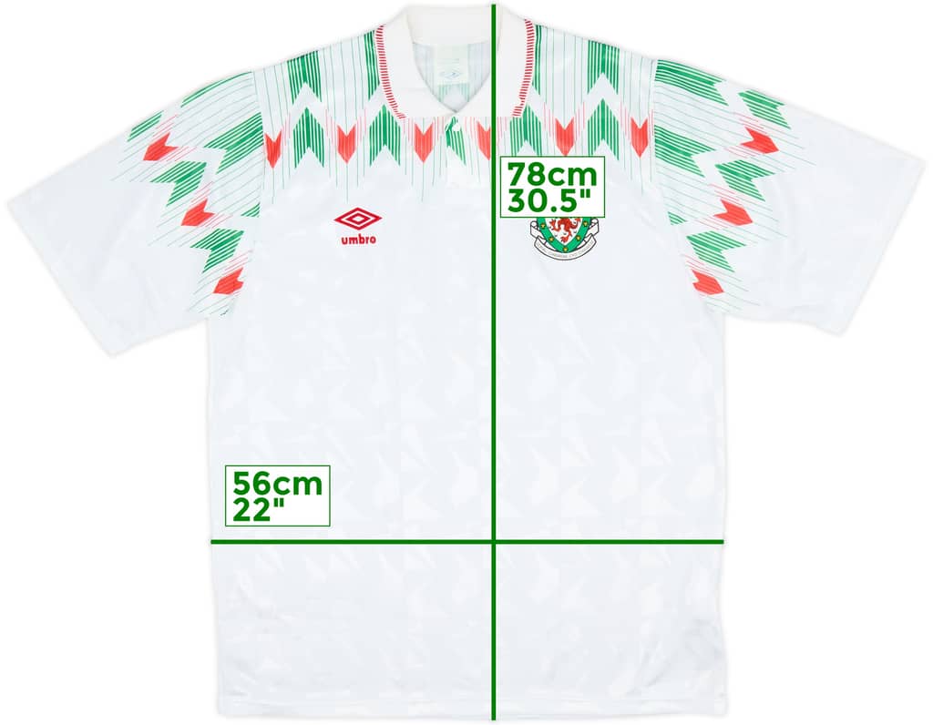 1990-92 Wales Away Shirt - 10/10 - (L)
