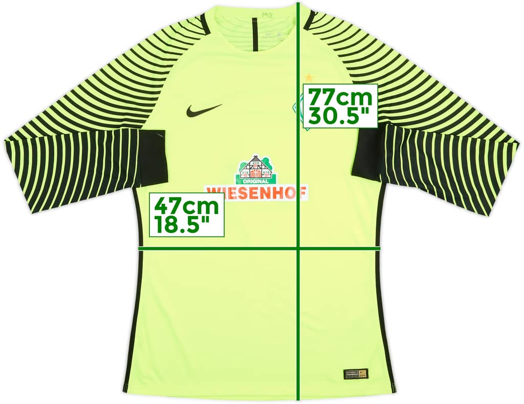 2017-18 Werder Bremen Player Issue GK Shirt - 7/10 - (L)