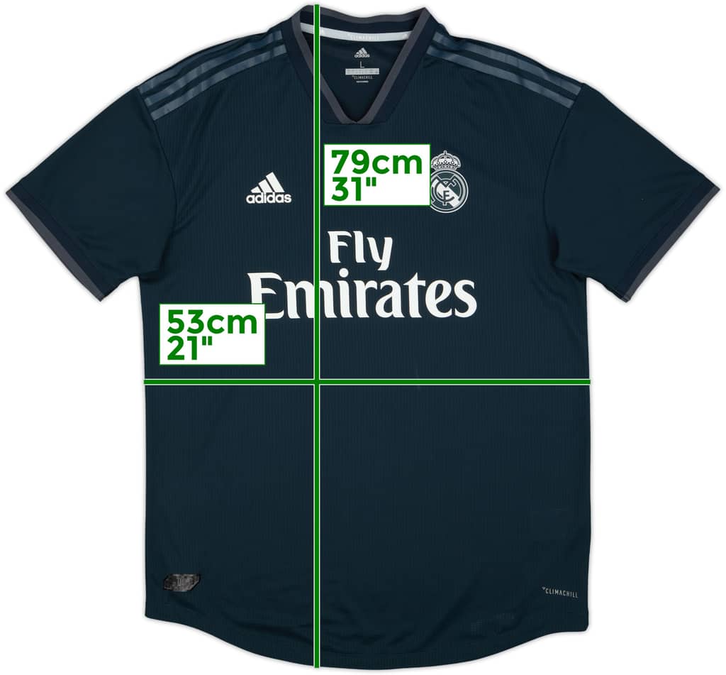 Camiseta auténtica de visitante del Real Madrid 2018-19 - 7/10 - (L)