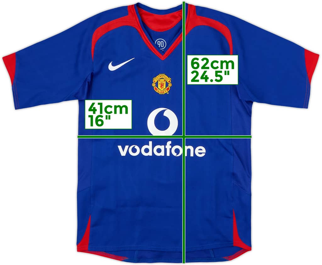 2005-06 Manchester United Camiseta de visitante - 9/10 - (M.Boys)