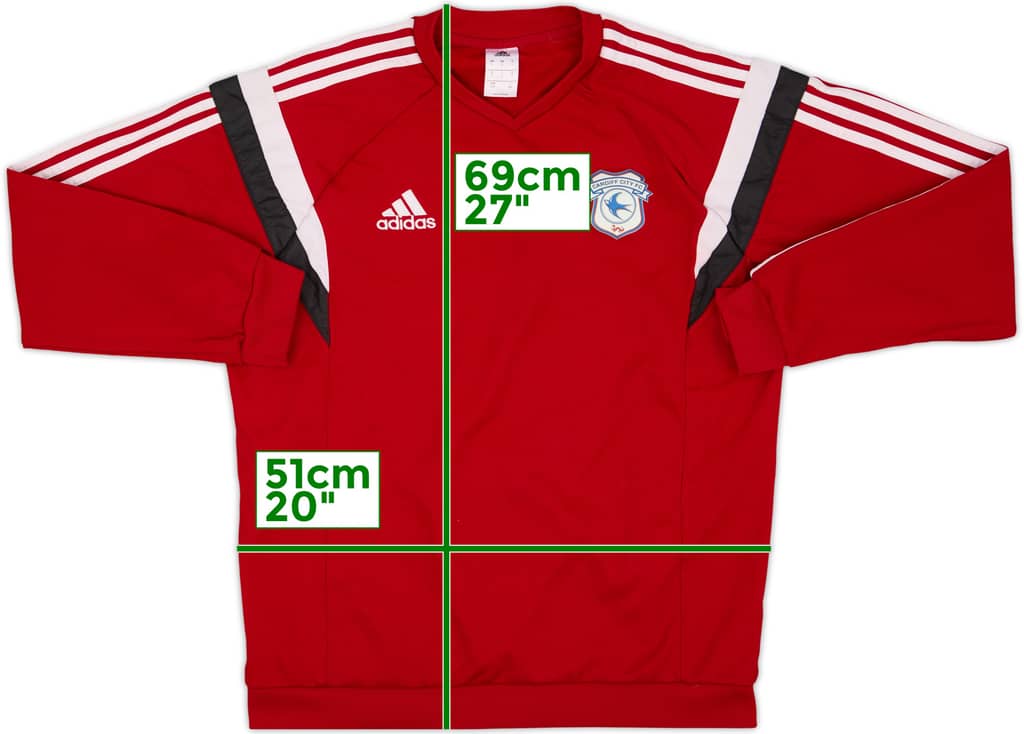 2015-16 Cardiff City adidas Sweat Top - 8/10 - (L)