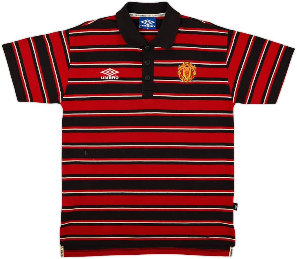 1998-99 Manchester United Umbro Polo Shirt - 9/10 - (M)