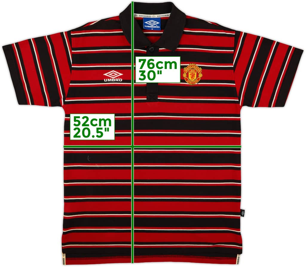 1998-99 Manchester United Umbro Polo Shirt - 9/10 - (M)