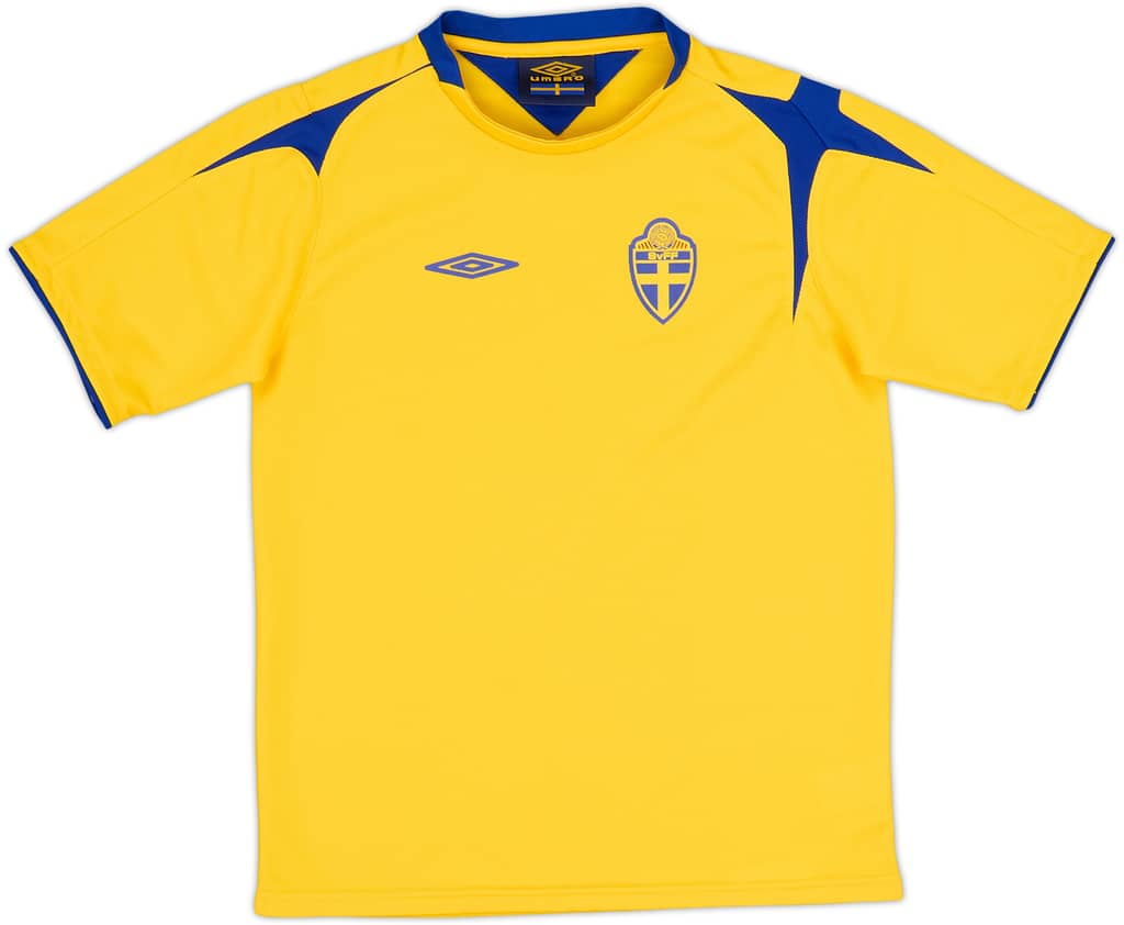 Camiseta de local de Suecia 2005-06 - 9/10 - (Niños M)