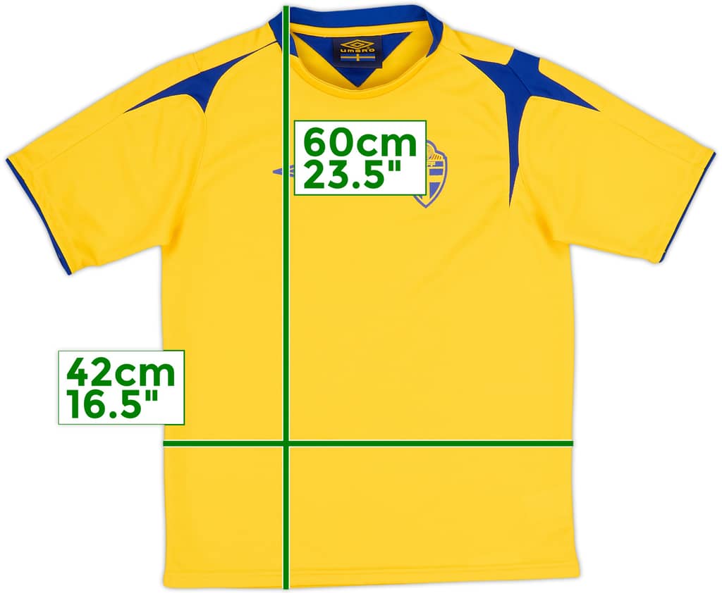 Camiseta de local de Suecia 2005-06 - 9/10 - (Niños M)