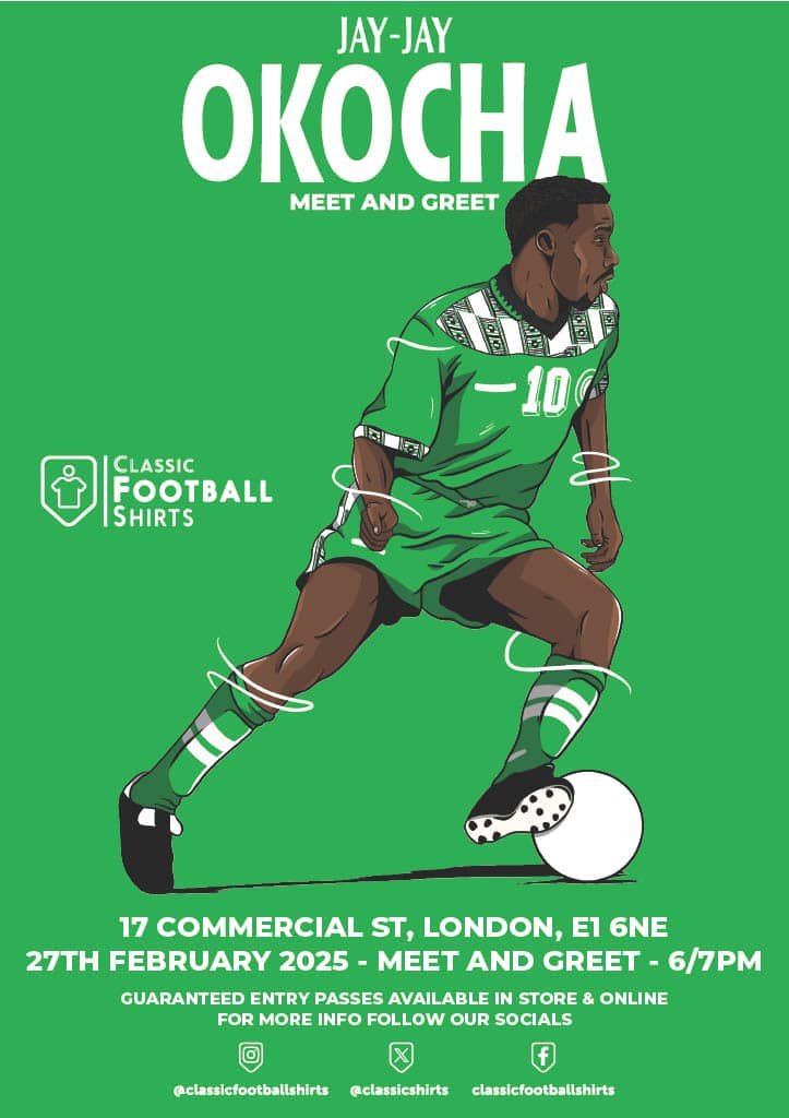 Classic Football Shirts Okocha Meet-and-Greet Event Ticket