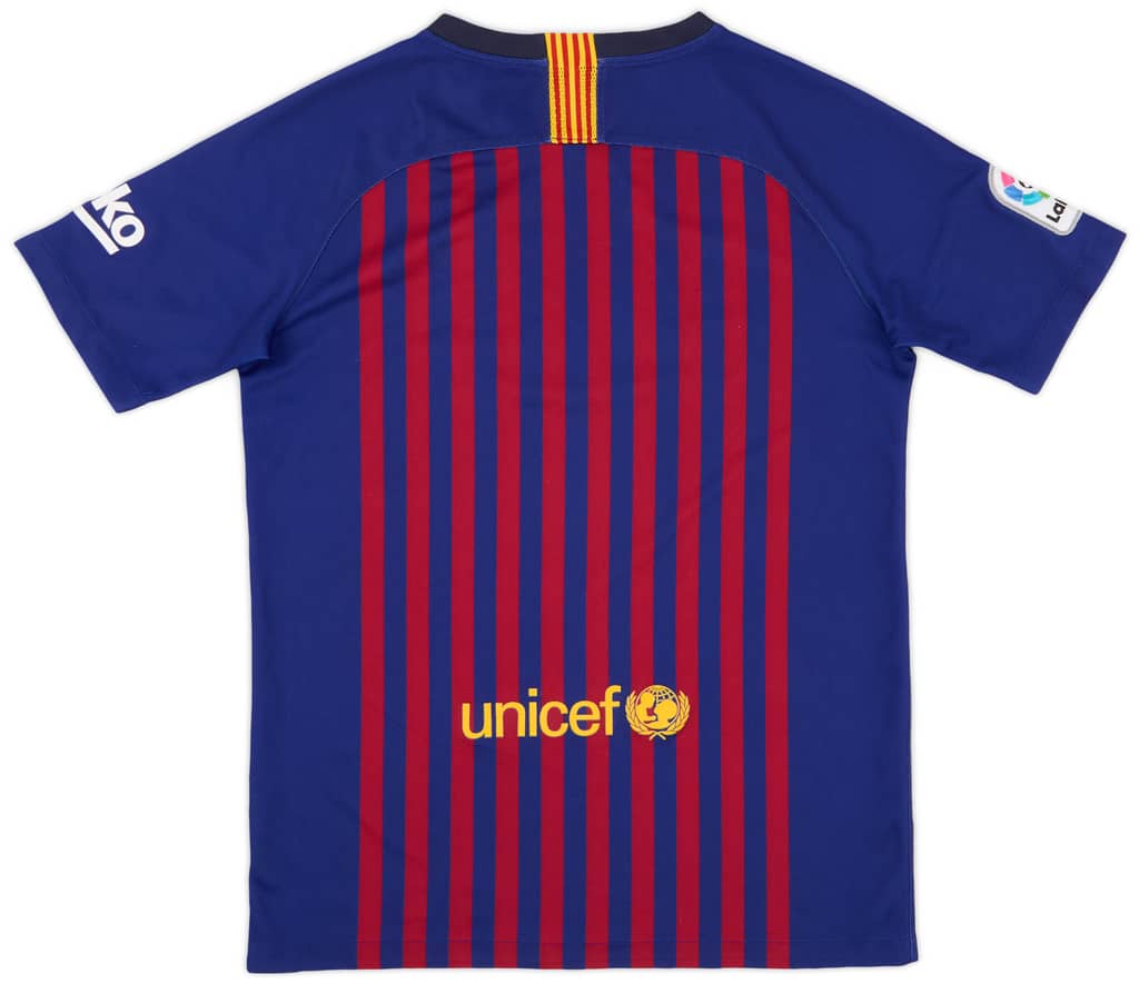 2018-19 Barcelona Home Shirt - 8/10 - (XL.Boys)