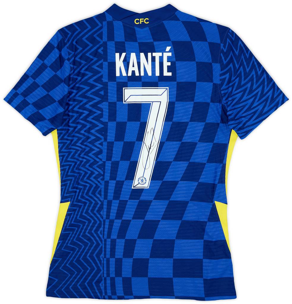2021-22 Chelsea Player Issue Signed Home Shirt Kante #7 - 8/10 - (M)