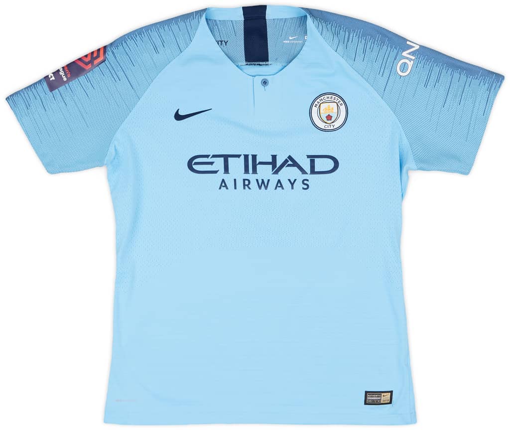 2018-19 Manchester City Women's Match Issue Home Shirt McManus #23 - 9/10 - (M)