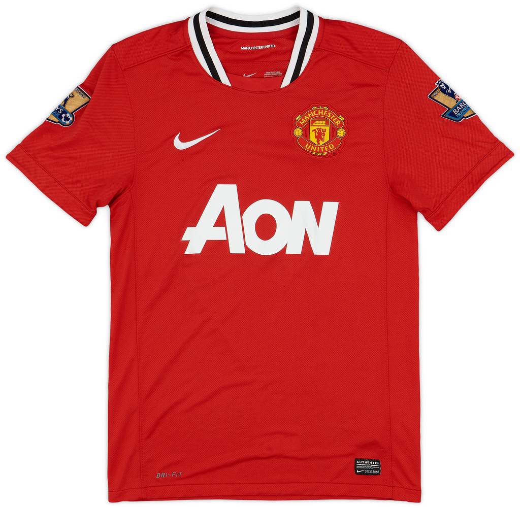 2011-12 Manchester United Home Shirt Young #18 - 6/10 - (S)