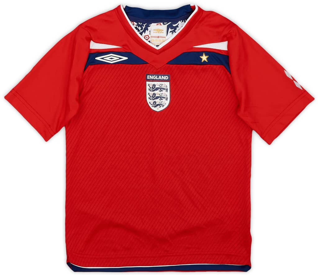 2008-10 England Away Shirt - 9/10 - (6-7 Years)