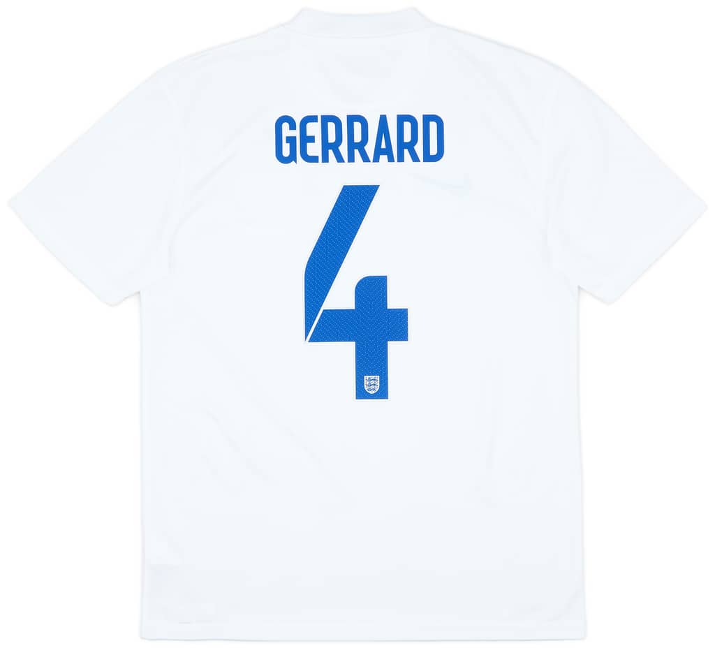 2014-15 England 'Brazil' Home Shirt Gerrard #4 - 7/10 - (M)