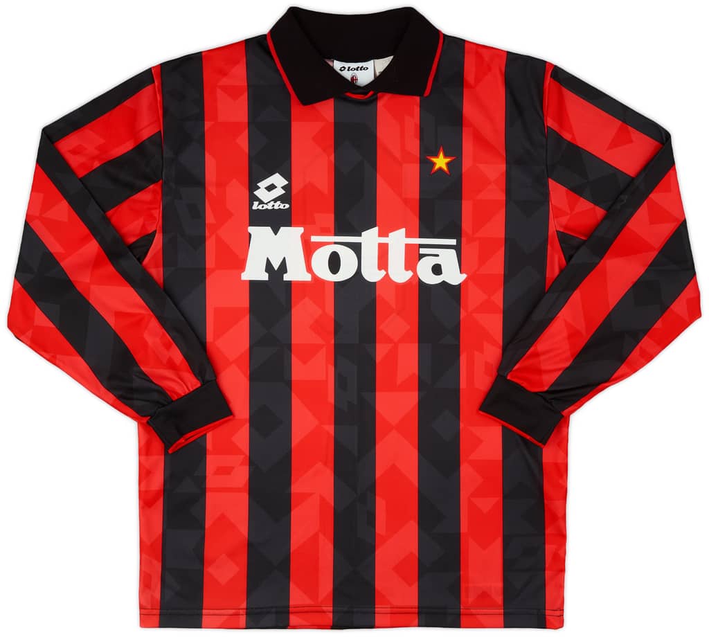 1993-94 AC Milan Home L/S Shirt #9 - 9/10 - (L)