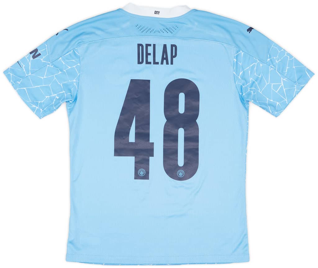2020-21 Manchester City Match Issue FA Cup Home Shirt Delap #48