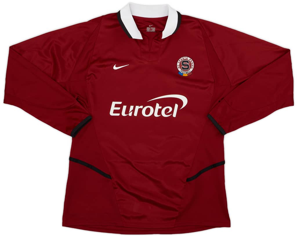 2003-04 Sparta Prague Home L/S Shirt Poborsky #8 - 9/10 - (M)