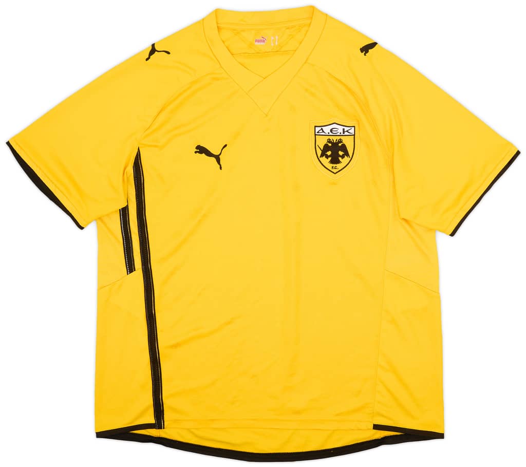 2009-10 AEK Athens Home Shirt - 8/10 - (XL)