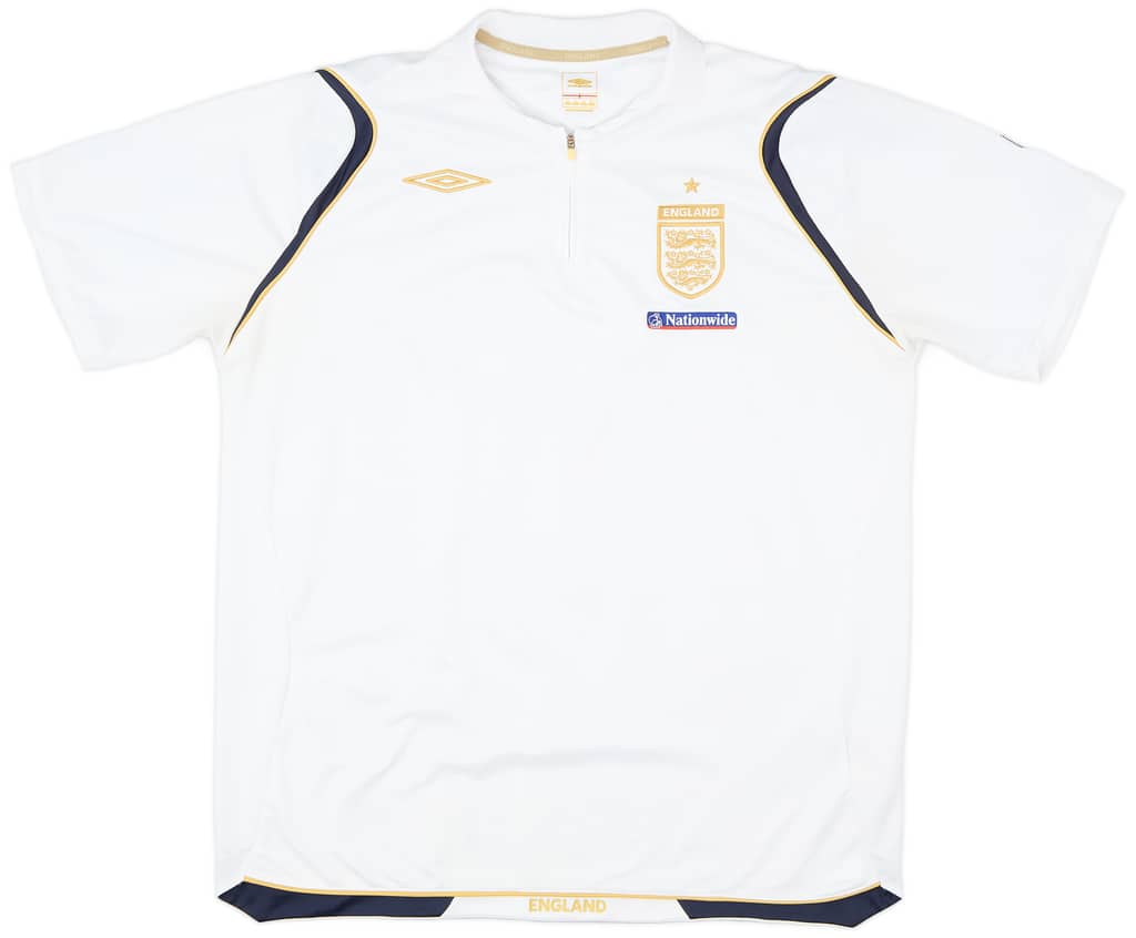 2006-07 England Umbro 1/4 Zip Training Shirt - 9/10 - (XL)