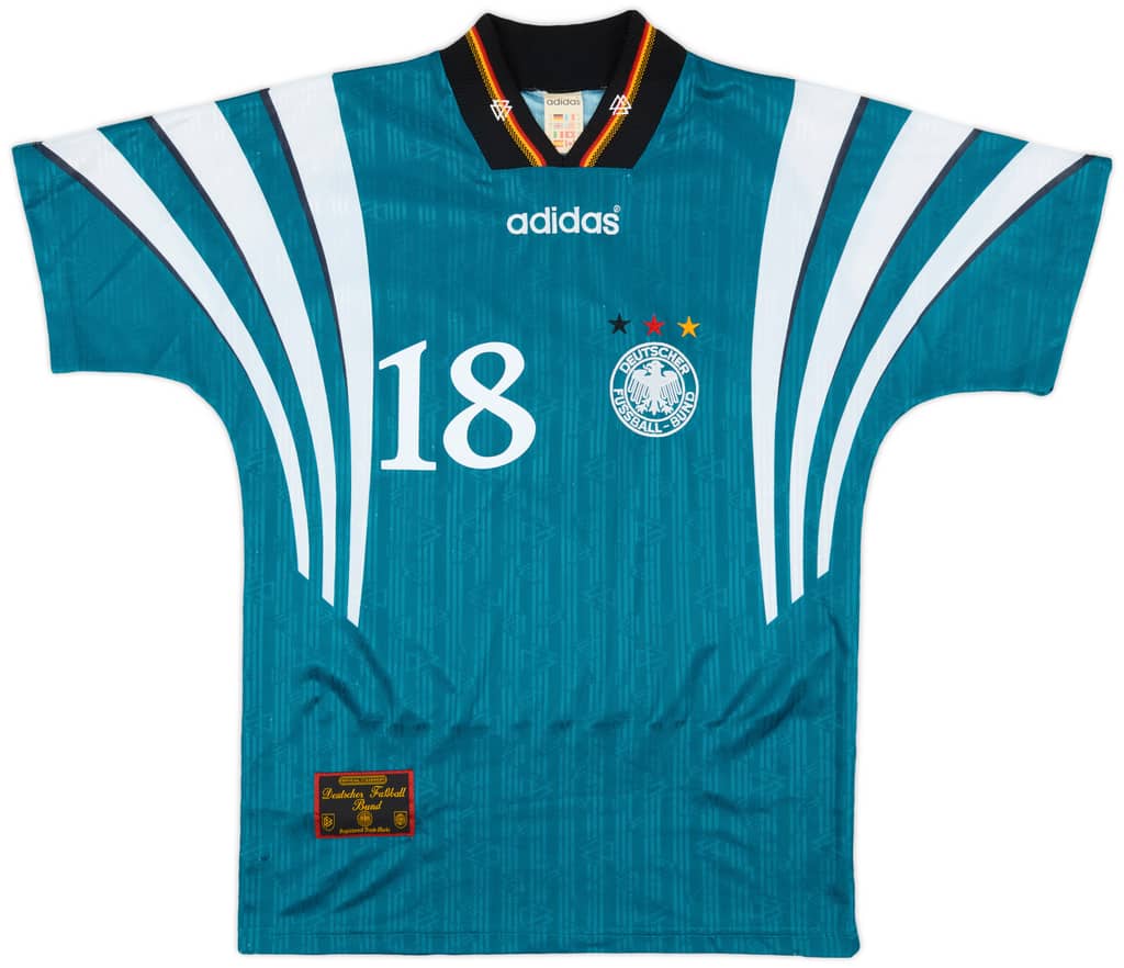 1996-98 Germany Away Shirt Klinsmann #18 - 8/10 - (S)